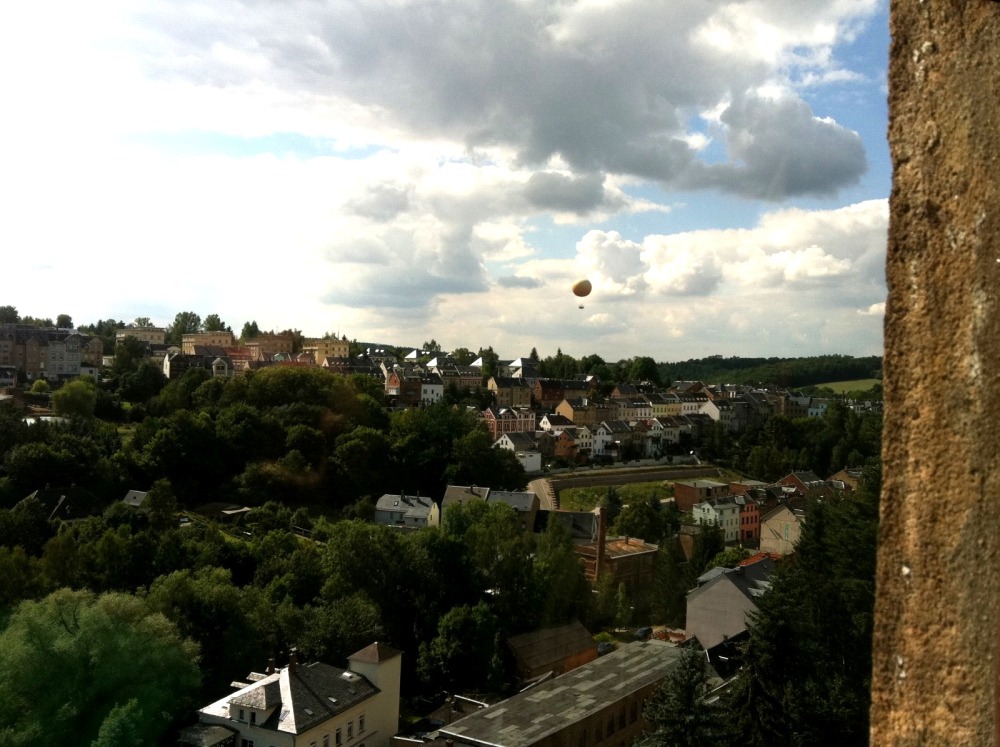 Blick auf den Gafesselballon