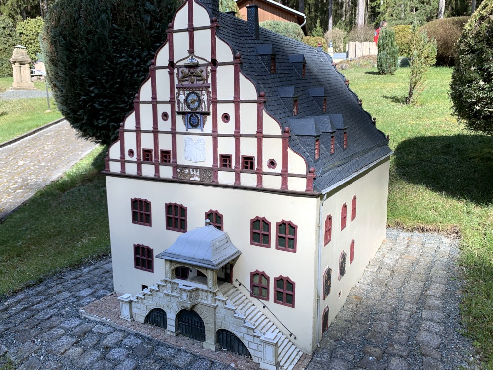 Modell vom alten Rathaus von Plauen