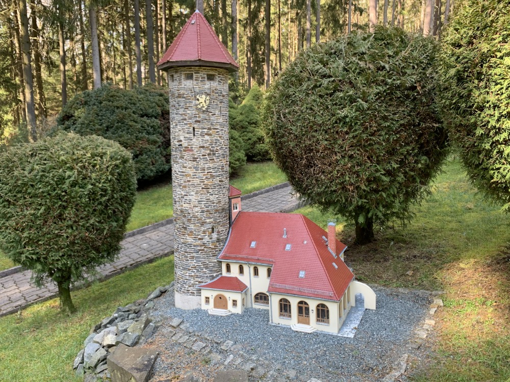 Modell vom Schlossturm in Auerbach