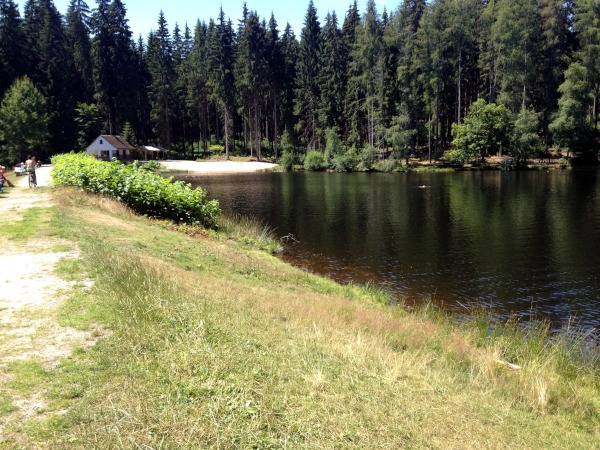 Staudamm mit angestautem Wasser